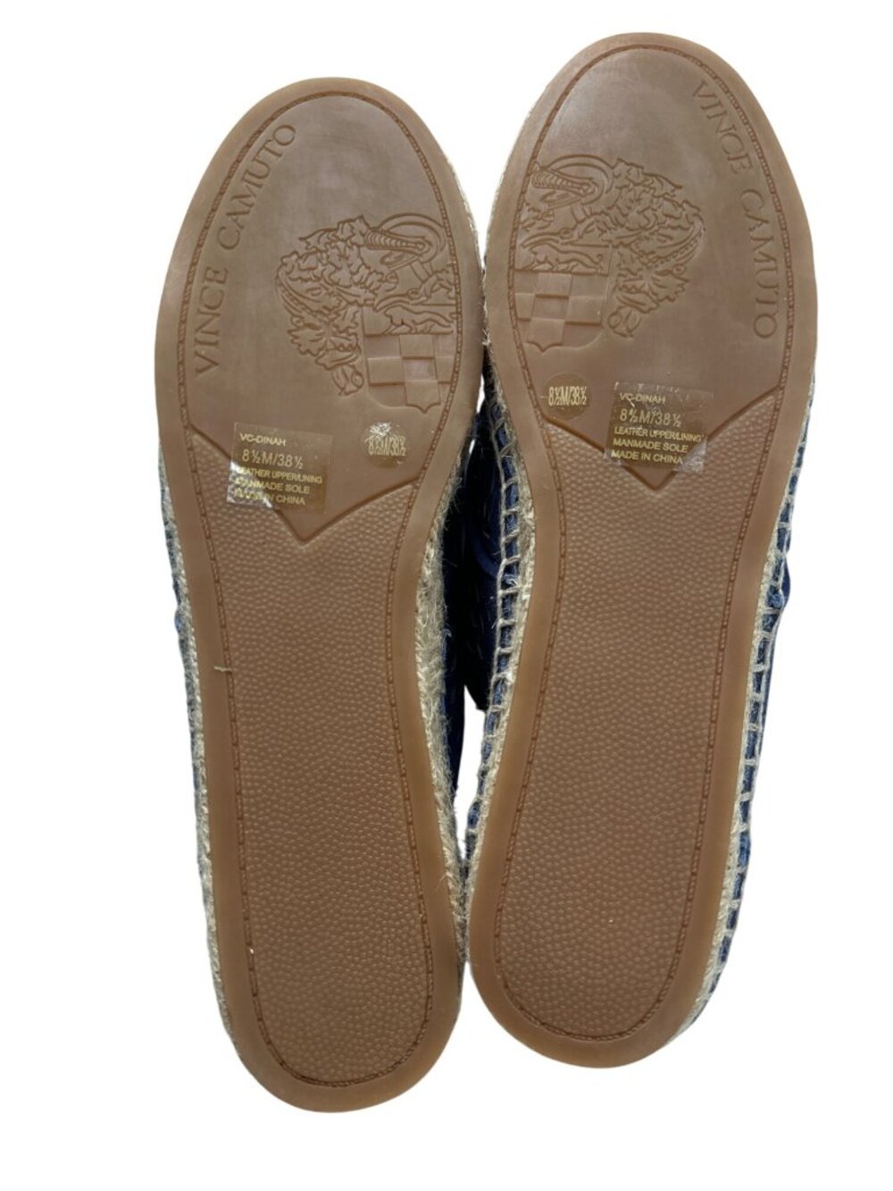 Vince Camuto Navy Laser Cutout Espadrilles Jute Sole & Lace-Up Sneaker 8.5 - Picture 5 of 6